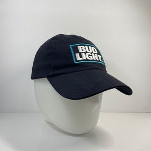 Bud Light Snapback Dad Hat Navy with Logo Patch Embroidery Patch